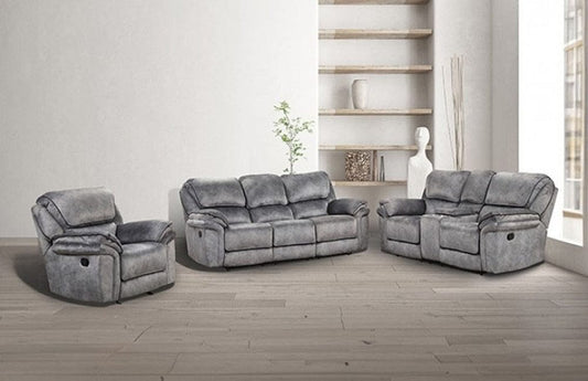 Furniture of America - Theola Sofa + Loveseat + Chair in Gray - NX6002GY-3PC View 1
