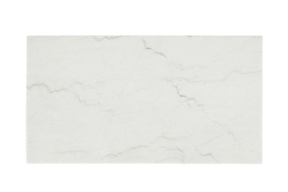 Furniture of America - Thisted Rect Marble Coffee Table w/ Casters in White/Black - FM44002WH-CR View 2