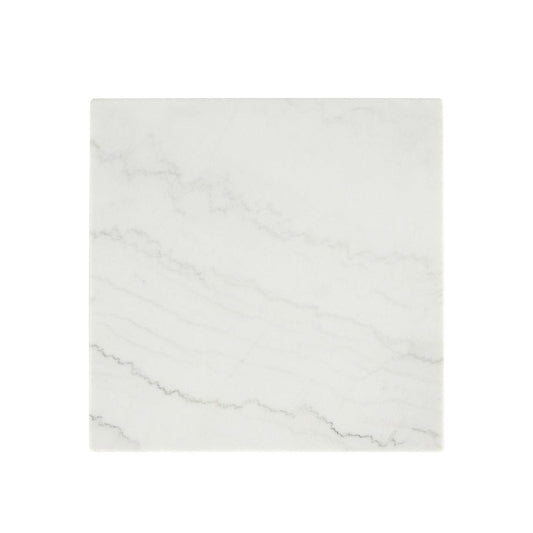 Furniture of America - Thisted Square Marble End Table in White/Black - FM44002WH-SE View 2