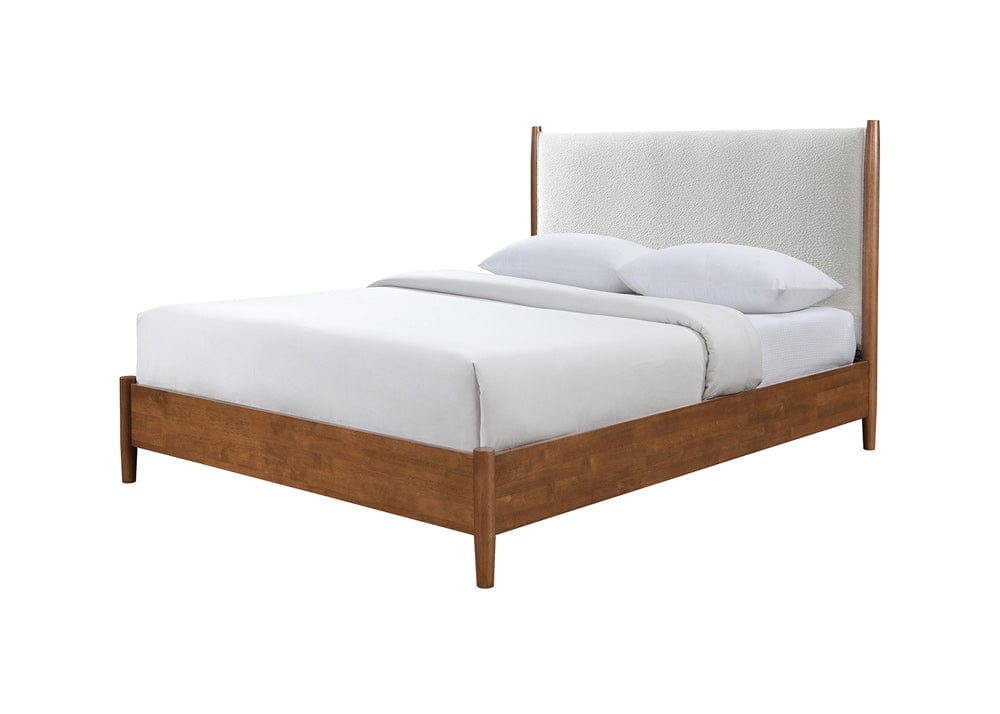 Furniture of America - Thusis 5 Pc. Queen Bedroom Set w/ Chest in Walnut/Beige - FM7221WN-Q-5PC-CHEST View 2