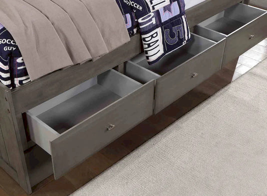 Furniture of America - Tibalt - Full DayBed w/ Trundle, Dark Gray - FOA7466GY-F-BED view 2