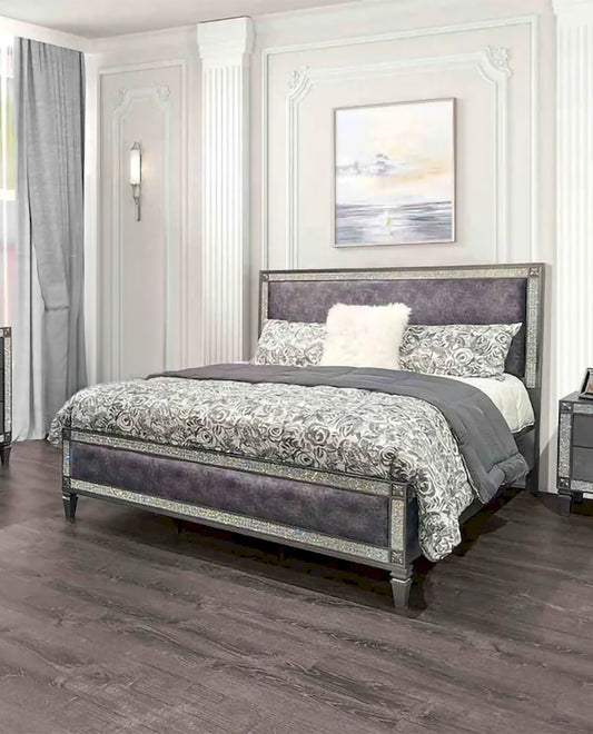 Furniture of America - Titania - E.King Bed, Gray - FM7240GY-EK-BED view 1