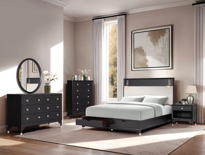 Furniture of America - Torrance 5 Pc. Queen Bedroom Set w/ Chest (Storage FB) - FM74002BK-Q-ST-5PC-C View 1