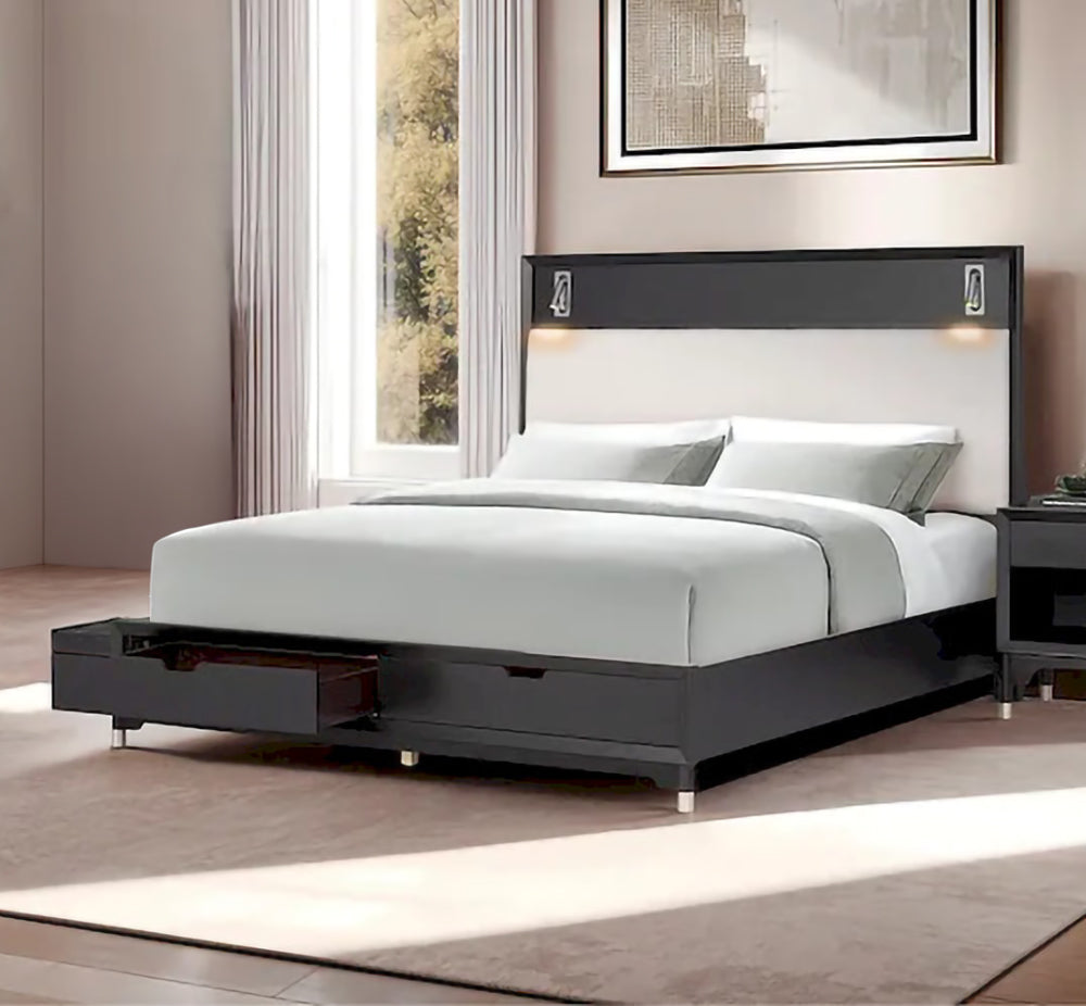 Furniture of America - Torrance - E.King Bed, Black - FM74002BK-EK-ST-BED view 1