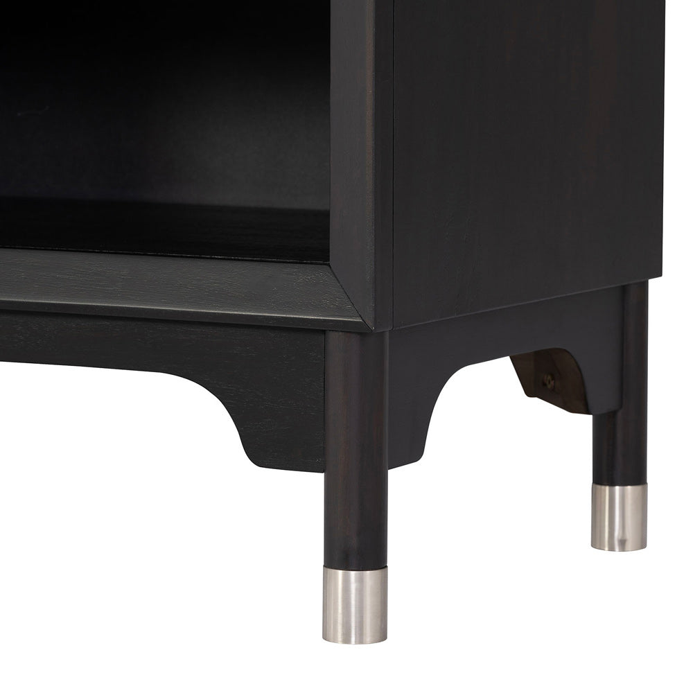 Furniture of America - Torrance Nightstand w/ USB in Black - FM74002BK-N View 3
