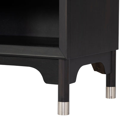 Furniture of America - Torrance Nightstand w/ USB in Black - FM74002BK-N View 3