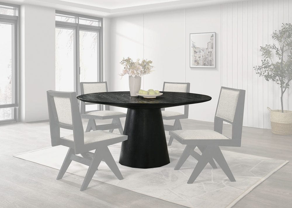 Furniture of America - Tottenham 59" Round Dining Table in Black - FM3222BK-RT-59-TABLE View 1