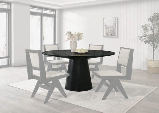 Furniture of America - Tottenham 59" Round Dining Table in Black - FM3222BK-RT-59-TABLE View 1