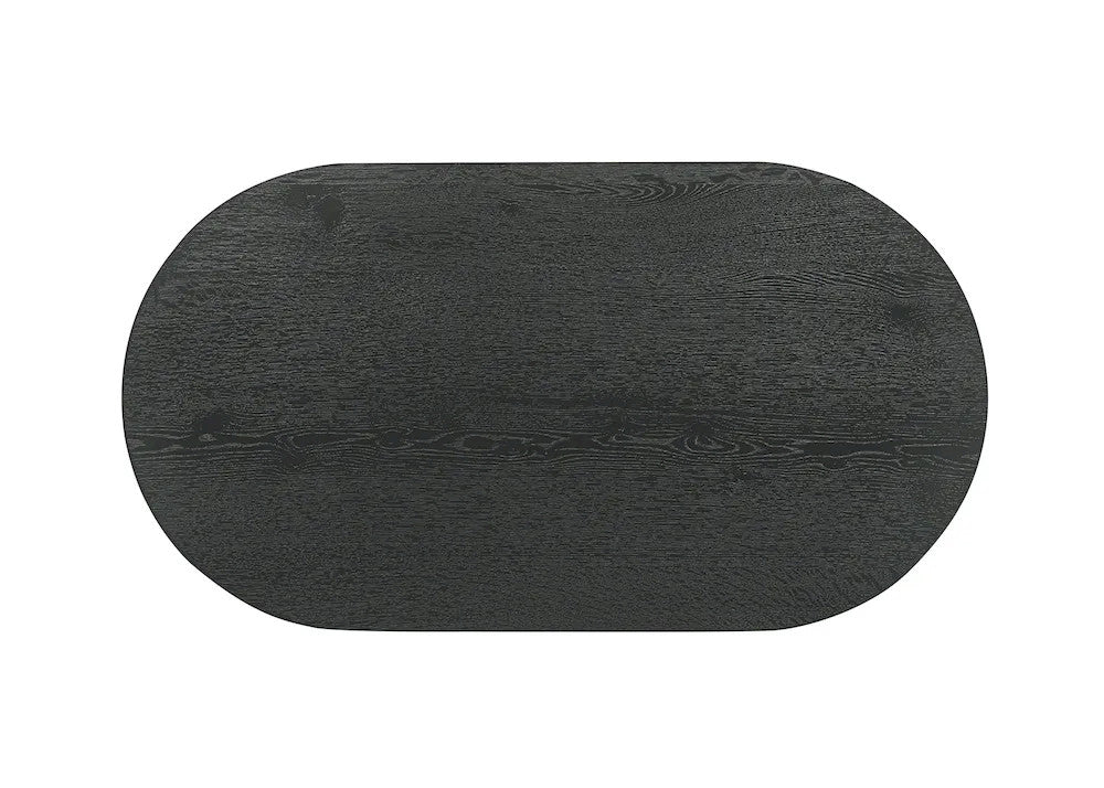 Furniture of America - Tottenham - Oval Dining Table - Black - FM3222BK-OT-TABLE view 3