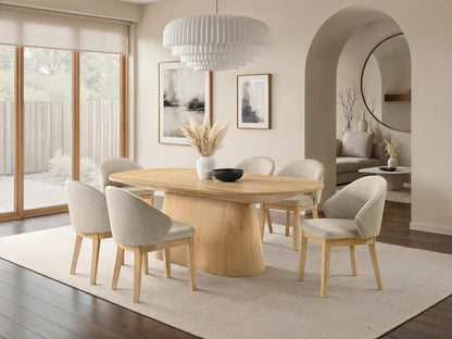 Furniture of America - Tottenham - Oval Dining Table - Oak - FM3222AK-OT-TABLE view 2