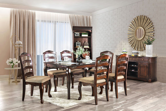 Furniture of America - Townsville 7 Pc. Dining Table Set in Dark Walnut - CM3109T-7PC View 1