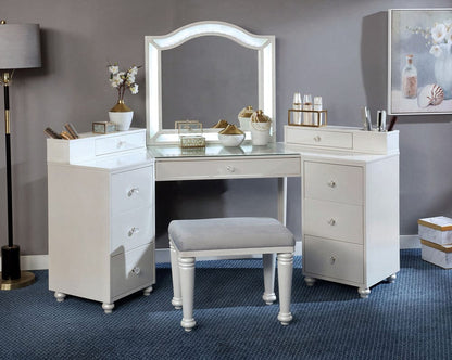 Furniture of America - Tracie Vanity Set in Luminous White - FOA-DK5686WH-PK View 1