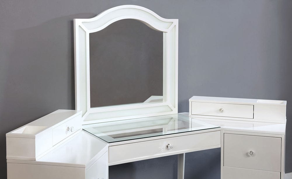 Furniture of America - Tracie Vanity Set in Luminous White - FOA-DK5686WH-PK View 3