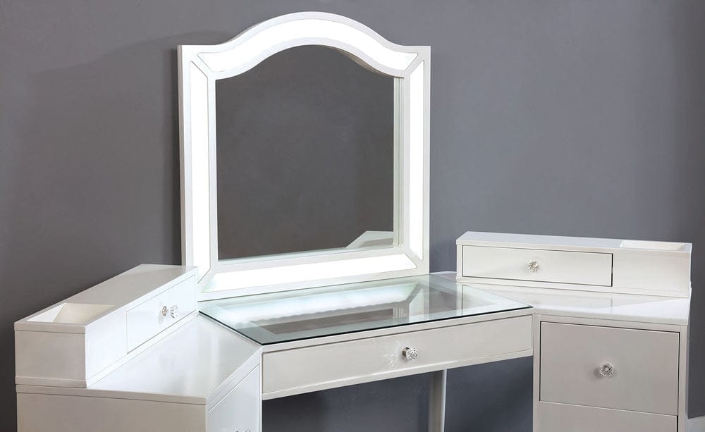 Furniture of America - Tracie Vanity Set in Luminous White - FOA-DK5686WH-PK View 4