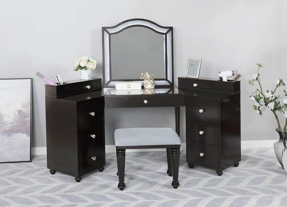 Furniture of America - Tracie Vanity Set in Obsidian Gray - FOA-DK5686DG-PK View 1