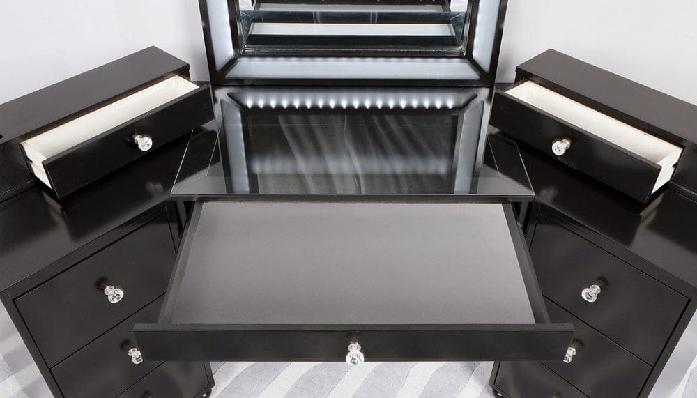 Furniture of America - Tracie Vanity Set in Obsidian Gray - FOA-DK5686DG-PK View 2