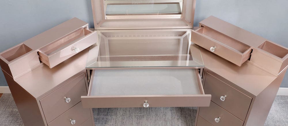 Furniture of America - Tracie Vanity Set in Tiffany Blush - FOA-DK5686PK-PK View 2
