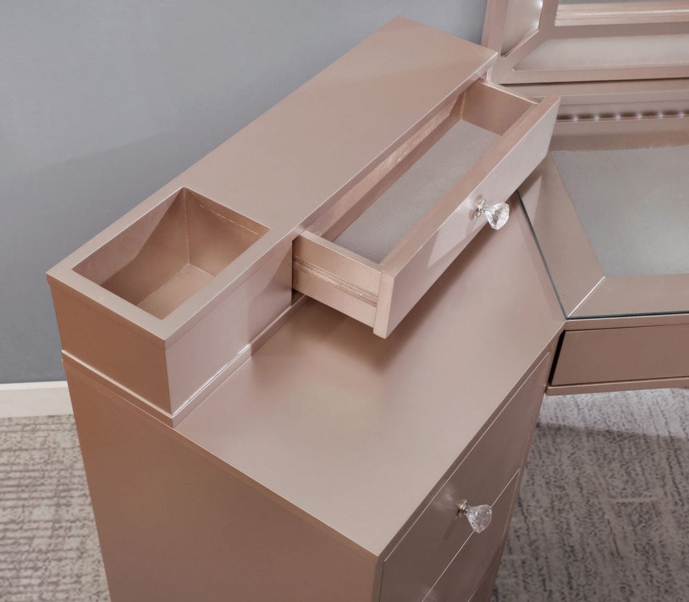 Furniture of America - Tracie Vanity Set in Tiffany Blush - FOA-DK5686PK-PK View 3