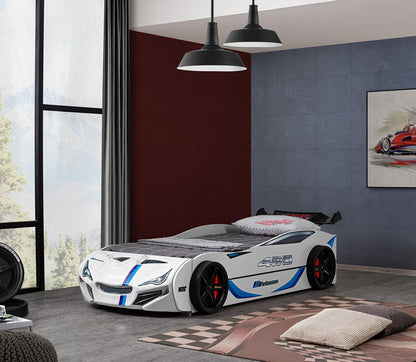 Furniture of America - Tracklite Car Bed in White - FOA7735WH-BED View 2