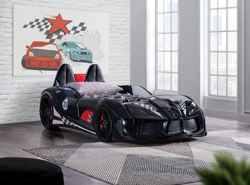 Furniture of America - Trackster Twin Car Bed in Black - FOA7723BK-BED View 1