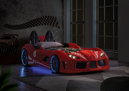 Furniture of America - Trackster Twin Car Bed in Red - FOA7723RD-BED View 2