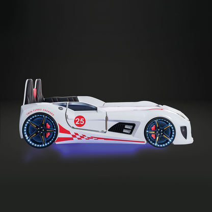 Furniture of America - Trackster Twin Car Bed in White - FOA7723WH-BED View 6