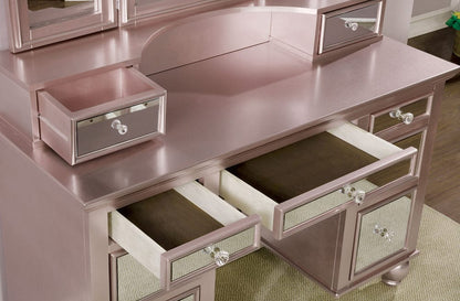 Furniture of America - Tracy Vanity w/ Stool in Rose Gold - CM-DK6162RG View 2