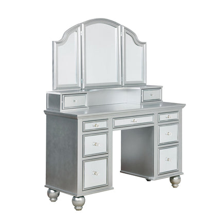 Furniture of America - Tracy Vanity w/ Stool in Silver - CM-DK6162SV View 4