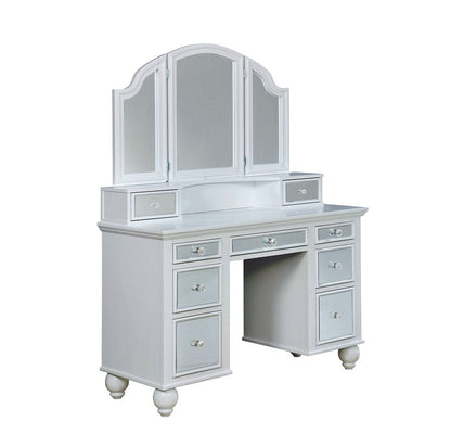 Furniture of America - Tracy Vanity w/ Stool in White - CM-DK6162WH View 4