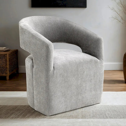 Furniture of America - Tresa - Dining Arm Chair W/ Casters, Light Gray - FM-AC3002LG view 1