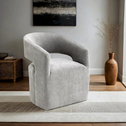 Furniture of America - Tresa - Dining Arm Chair W/ Casters, Light Gray - FM-AC3002LG view 2
