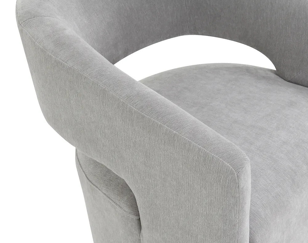 Furniture of America - Tresa - Dining Arm Chair W/ Casters, Light Gray - FM-AC3002LG view 5
