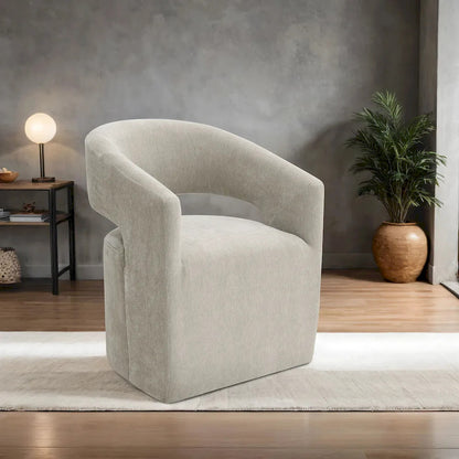 Furniture of America - Tresa - Dining Arm Chair W/ Casters, Taupe - FM-AC3002TP view 2