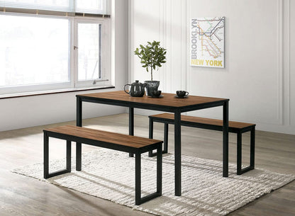 Furniture of America - Tripoli 3 Pc. Dining Set in Walnut/Black - CM3202BR-T-3PK View 1