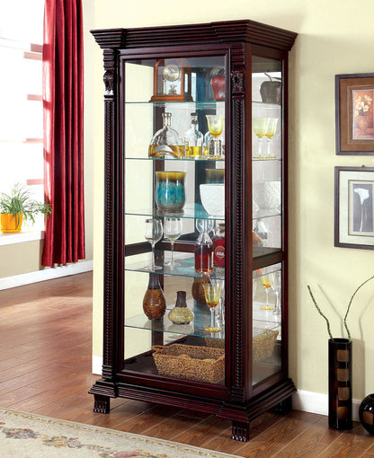 Furniture of America - Tulare Curio in Dark Cherry - CM-CR134 View 1