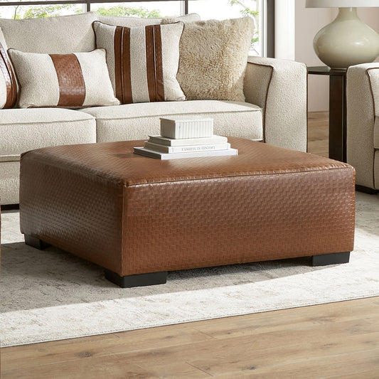 Furniture of America - Ulvery Ottoman in Beige/Brown - SM5185-OT View 2