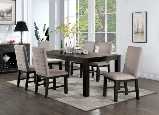 Furniture of America - Umbria 7 Pc. Dining Table Set in Antique Black/Gray - CM3252BK-T-7PC View 1