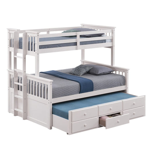 Furniture of America - University Twin/Full Bunk Bed in White - FM-BK458F-WH-BED View 2