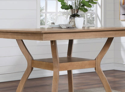 Furniture of America - Upminster Counter Ht. Table in Natural Tone/Beige - CM3984NT-PT View 3