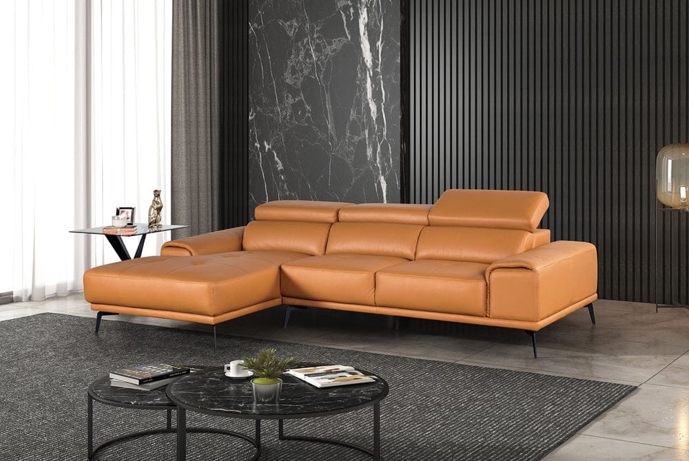 Furniture of America - Vadso Sectional, Left Chaise in Tangerine - FM69005LB-SECT-L View 1