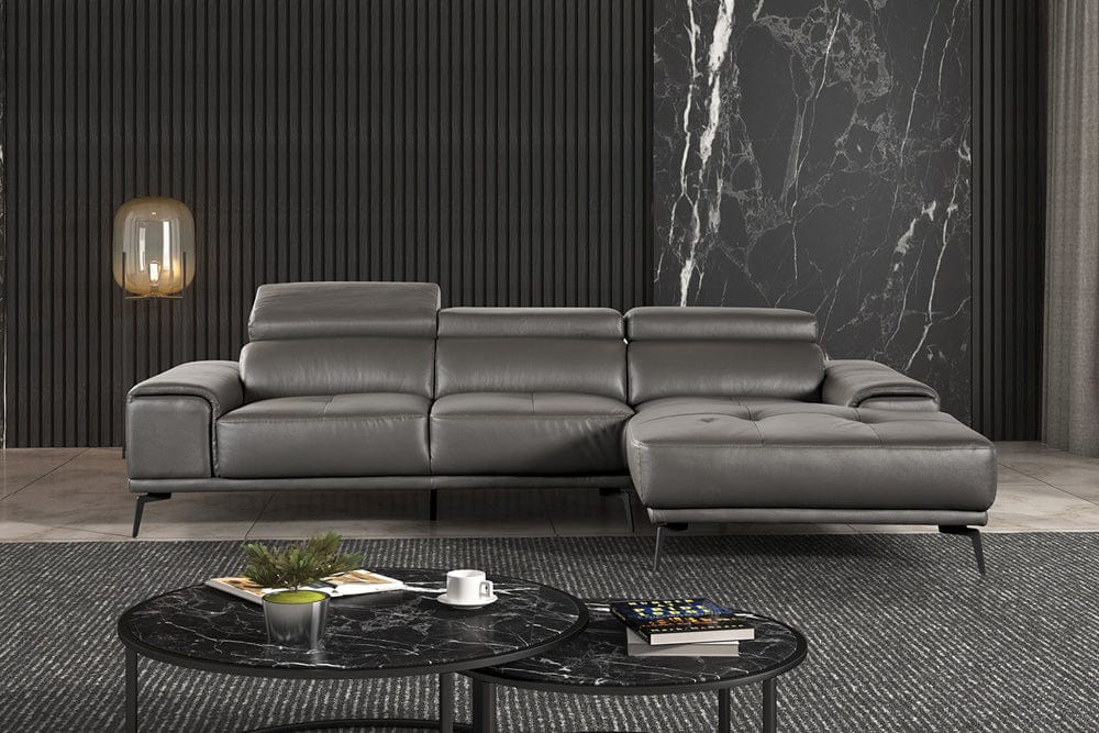 Furniture of America - Vadso Sectional, Right Chaise in Dark Gray - FM69005DG-SECT-R View 2