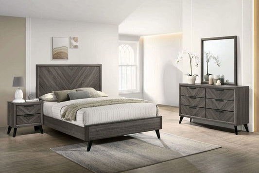 Furniture of America - Vagan 5 Pc. Queen Bedroom Set w/ 2NS in Gray - CM7472GY-Q-5PC-2NS View 1
