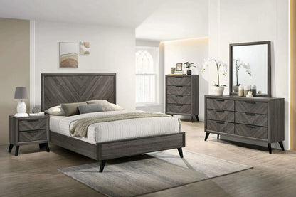 Furniture of America - Vagan 5 Pc. Queen Bedroom Set w/ Chest in Gray - CM7472GY-Q-5PC-CHEST View 1