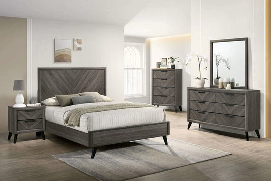 Furniture of America - Vagan 5 Pc. Queen Bedroom Set w/ Chest in Gray - CM7472GY-Q-5PC-CHEST View 1