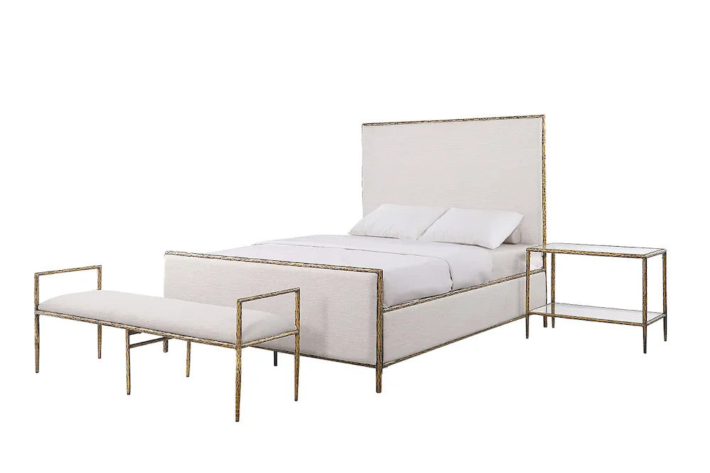 Furniture of America - Valda - Queen Bed - Matte Gold - FM77000GD-Q-3A view 2