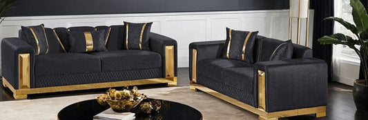 Furniture of America - Valdosta Sofa + Loveseat - FM67001BK-2PC View 1