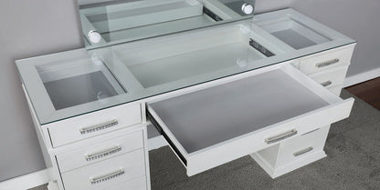 Furniture of America - Valentina Vanity Set in Luminous White - FOA-DK5682WH-PK View 2