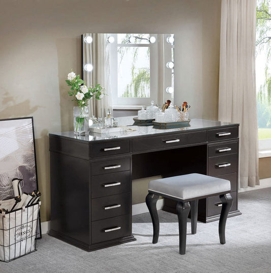 Furniture of America - Valentina Vanity Set in Obsidian Gray - FOA-DK5682DG-PK View 1