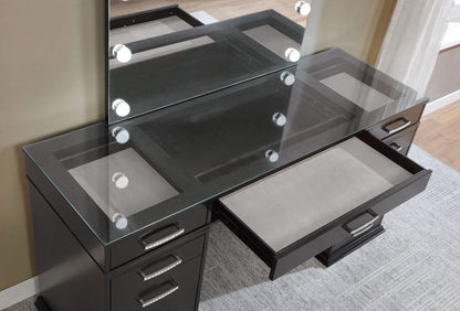 Furniture of America - Valentina Vanity Set in Obsidian Gray - FOA-DK5682DG-PK View 2