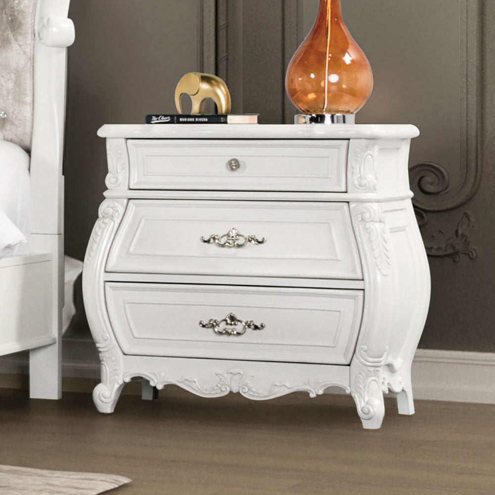 Furniture of America - Valentini Nightstand in White - FM7419WH-N View 1